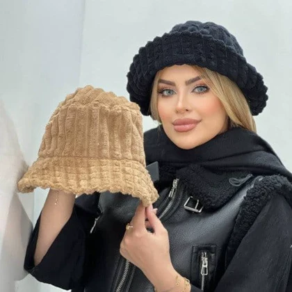 کلاه باکت مخمل کبریتی