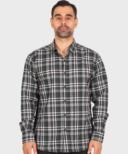 پیراهن مردانه پشمی چهارخانه و یشمی 0154