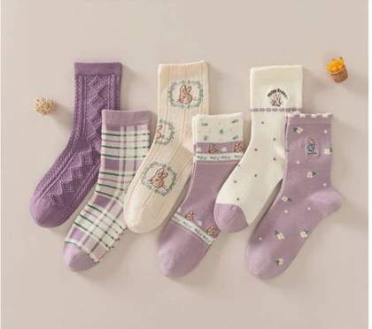 جوراب خرگوش بنفش 1103