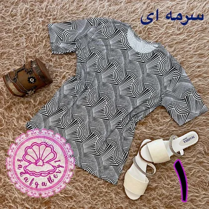 بلوز نخی پنبه‌ای آستین کوتاه قواره کوچک زنانه