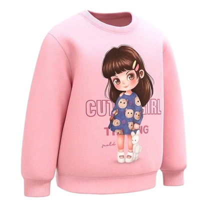 ست سویشرت آستین بلند و شلوار راحتی دخترانه مدل PJ1428