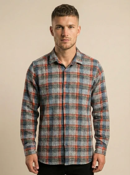 پیراهن پشمی مردانه چارخونه