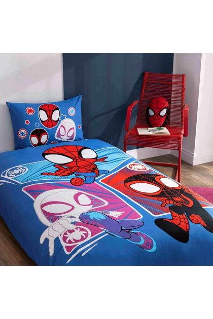 سرویس روتختی یک نفره Taç مدل Spidey Adventure پنبه - چندرنگ