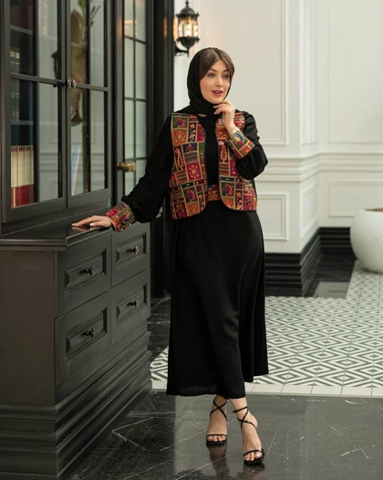 سه تیکه مزونی مجلسی (وست پیراهن کمربند)