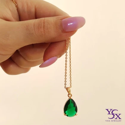 نیمست اشکی زمردی YSX (با زنجیر)