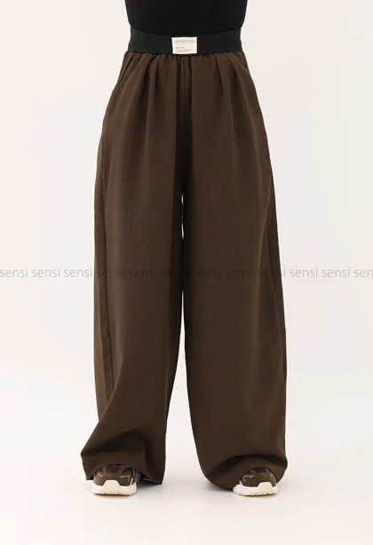 شلوار بزایاق کمر کش کد1005183