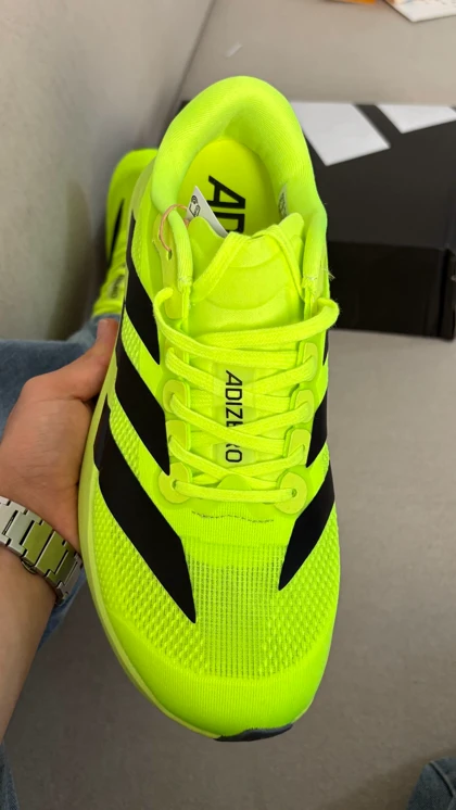 کتانی ویتنامی آدیداس آدیزیرو اوو اس ال رانینگ سبز فسفری Adidas Adizero Evo SL Running green کیفیت اورجینال
