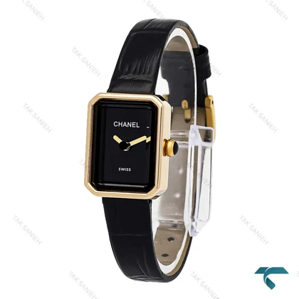 ساعت شنل Première Ribbon زنانه طلایی بند چرم مشکی Chanel-6497-L
