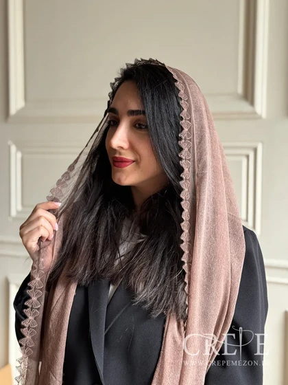 شال حریر دور تور پاپیونی