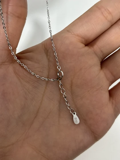 گردنبند نقره زنانه اشکی رنگی 992