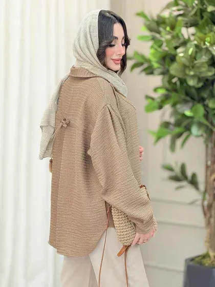 شومیز تک جیب پشت بندی