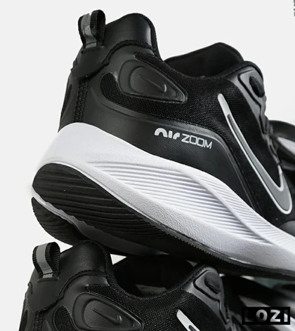 کفش کتانی بزرگ پا مشکی سفید نایک NIKE air zoom مدل 8835