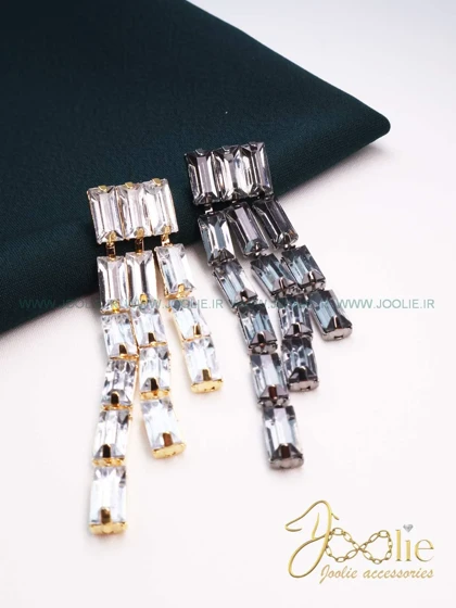 گوشواره زنانه کریستالی کد E1185