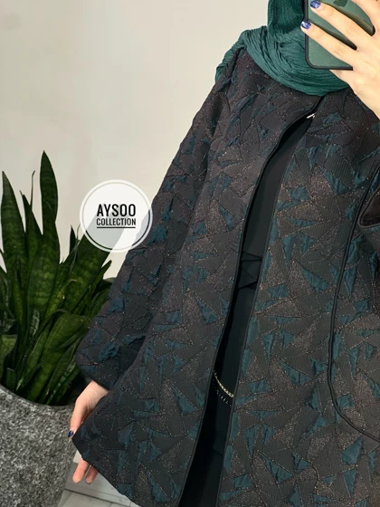 مانتو ژاکارد طلاکوب