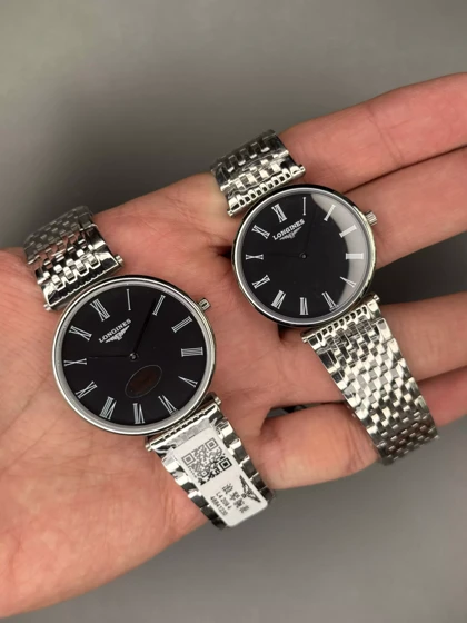 ساعت مچی لونژین بند سیلور صفحه مشکی Longines