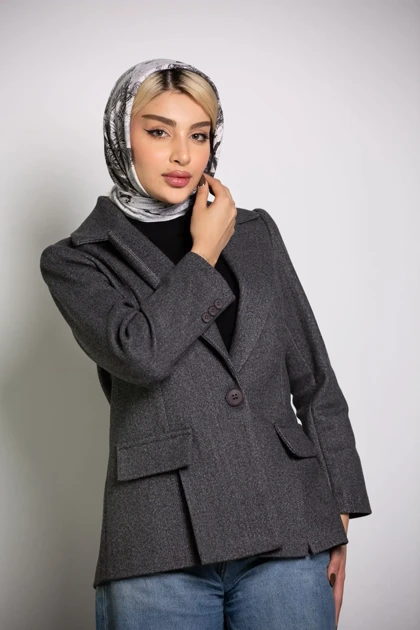 کت زنانه فوتر دکوب چاک‌دار