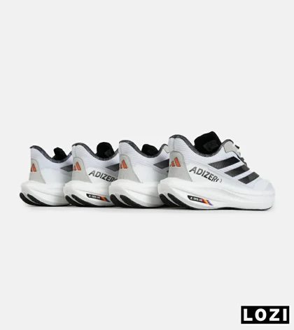 کفش کتانی مردانه و زنانه سفید مشکی Adidas Adizero مدل 7232