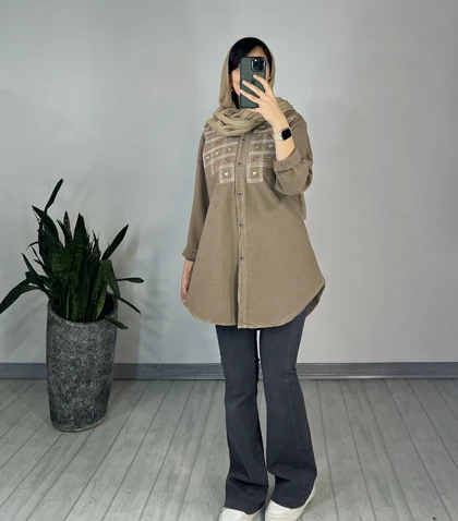 مانتو گلدوزی خوشه(ایراد دار)