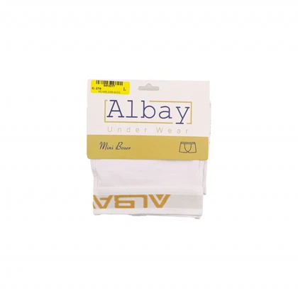 شورت نیم پا مردانه کش اسپرت سفید Albay