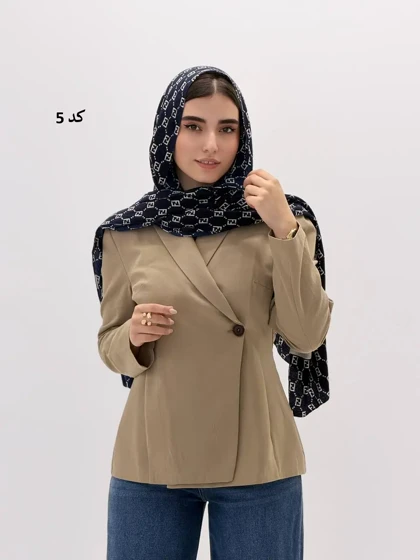 6929-شال میکس سرمه