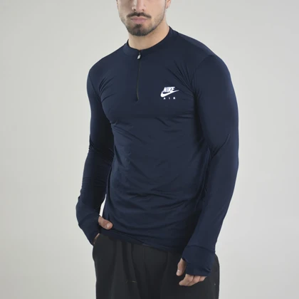 استرج نیم زیپ ورزشی مردانه نایک مدل VHD-Dri Fit-4K0978 سرمه ای