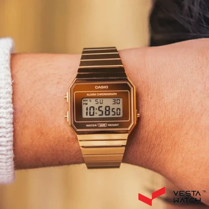 ساعت مچی مردانه و زنانه کاسیو CASIO مدل A700WEVG-9ADF
