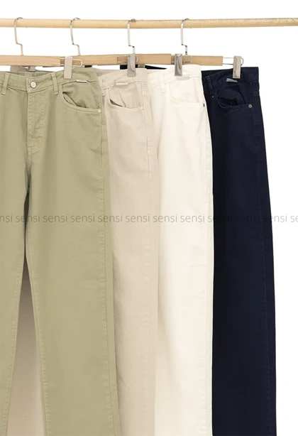 شلوار کتان نیم بگ کد1005225