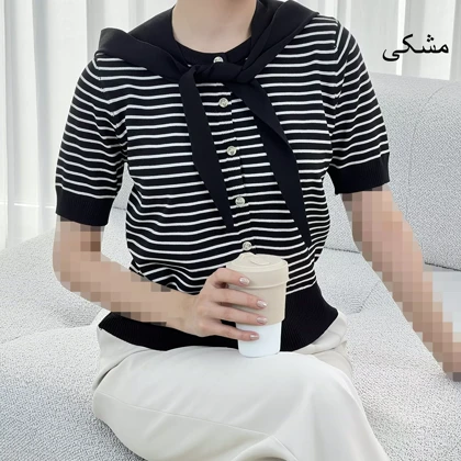 بافت راه راه کلاه دار 1007875