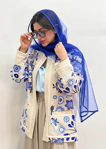 مانتو گلدوزی کد 5011