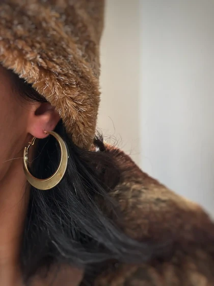 گوشواره های حلقه‌ای پاییزی