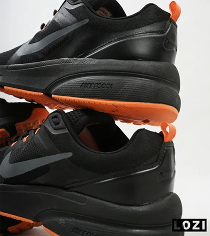 کفش کتانی بزرگ پا مشکی نارنجی NIKE zoom