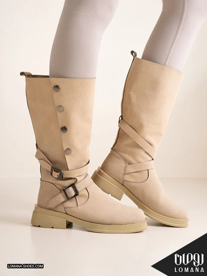 بوت بلند دکمه‌ای لومانا - کد 2664
