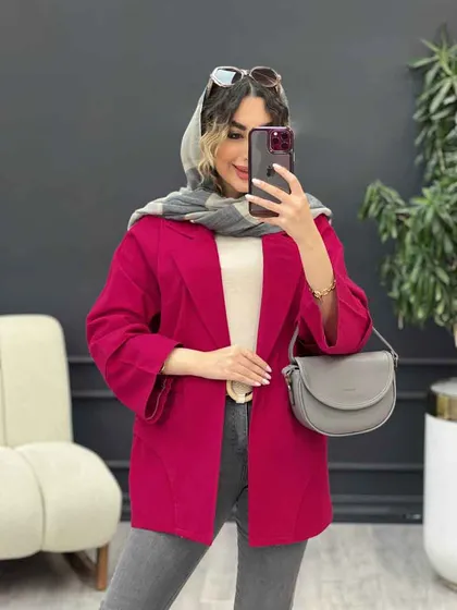 مانتو برش هلالی دو جیب نما