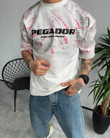 تیشرت کاستوم PEGADOR رنگ سفید