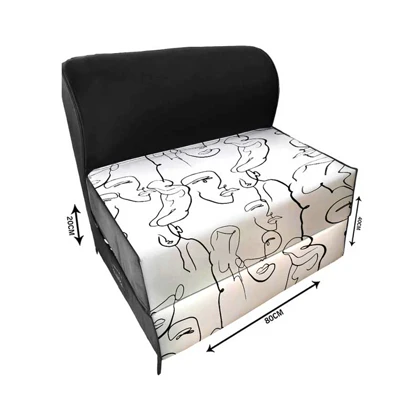 کاناپه تخت شو یک نفره نقاشی مینیمال مدل M1130