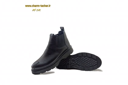 نیم بوت مردانه دو ور کش چرم طبیعی