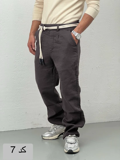 شلوار لینن کجراه ترک