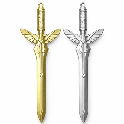 روان نویس فانتزی مدل 7023 طرح شمشیر بال فرشته با جوهر آبی