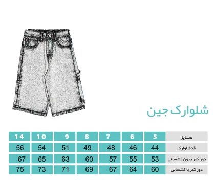 شلوارک جین آبی روشن
