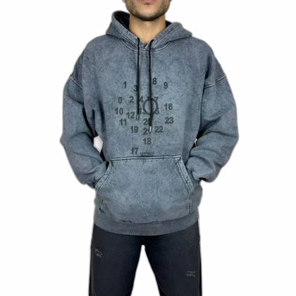 هودی سنگشور مردانه آبی کبالت با قواره باکسی