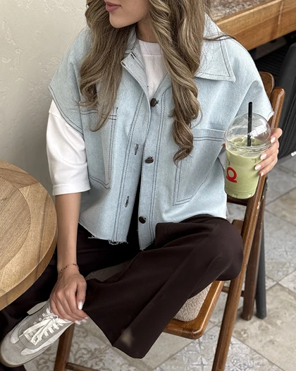 وست زنانه جین یخی