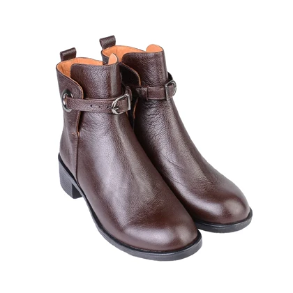 بوت چرم زنانه 260 زیپ و سگک