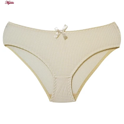 ست شورت و سوتین زنانه فنردار چهارخانه مدل بند متحرک کرم پدلی کد 5131-P130