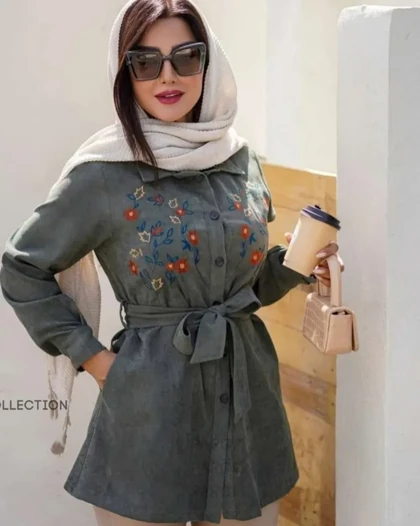 مانتو گلدوزی پرگل