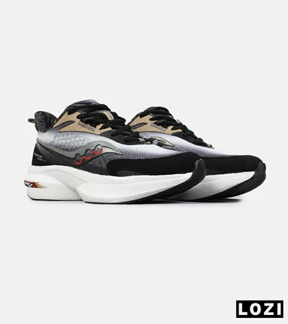 کفش کتانی مردانه و زنانه مشکی طوسی Saucony Endorphin Speed 4 مدل 8872