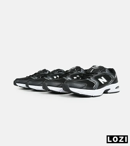 کفش کتانی زنانه و مردانه مشکی سفید NEW BALANCE 530 مدل 6626