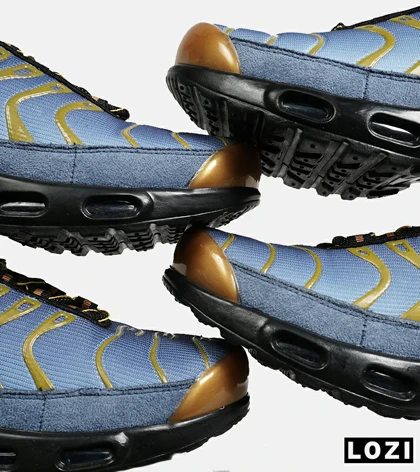 کفش کتانی مردانه و زنانه آبی طلایی NIKE AirMax Plus TN Ultra مدل 6880