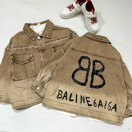 ست دو تیکه دخترانه کت جین و بلوز