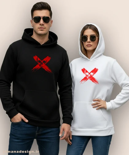 هودی مردانه و زنانه طرح اسکلت مرگ کد 930