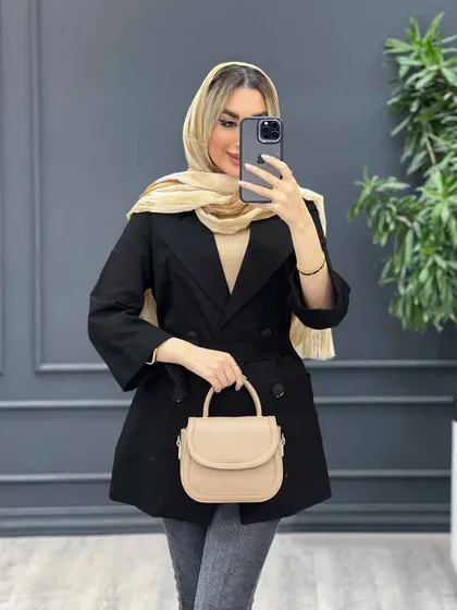مانتو لینن اسلپ چهاردکمه